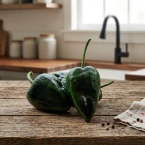 Poblano peppers from Grey and Bash Farm